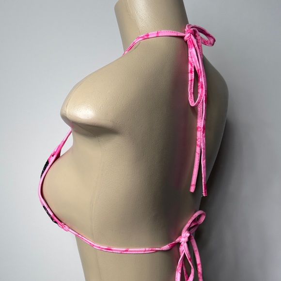 SHEIN Pink Skull Halter Crop Top - Picture 4 of 5